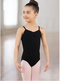 Kids Pinch Front Leotard – Black - CL12110 Main Image